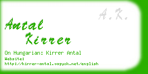 antal kirrer business card